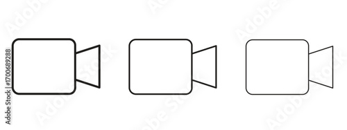 Video call icon Illustration Eps10. Line with editable stroke