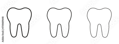 Tooth icon Illustration Eps10. Line with editable stroke