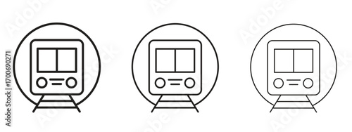 Subway icon Illustration Eps10. Line with editable stroke