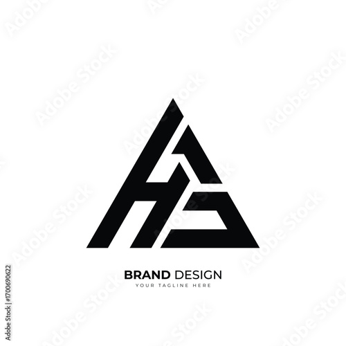 Letter Hg or Gh minimal unique trendy monogram logo