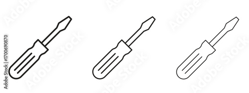 Screwdriver icon Illustration Eps10. Line with editable stroke