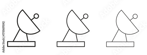Satellite dish icon Illustration Eps10. Line with editable stroke