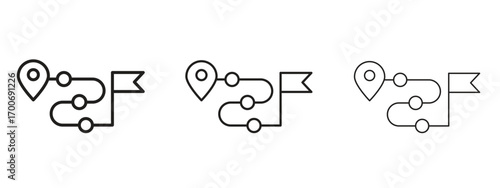 Roadmap icon Illustration Eps10. Line with editable stroke