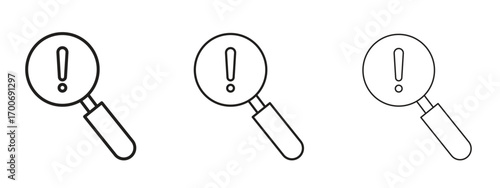 Risk analysis icon Illustration Eps10. Line with editable stroke