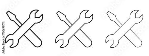 Repair icon Illustration Eps10. Line with editable stroke
