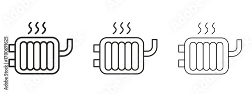 Radiator icon Illustration Eps10. Line with editable stroke