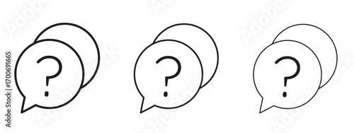 Question mark icon Illustration Eps10. Line with editable stroke