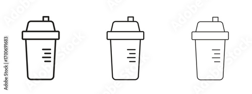 Protein shake icon Illustration Eps10. Line with editable stroke