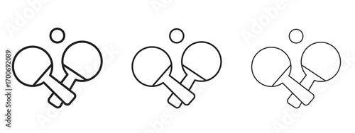 Ping pong icon Illustration Eps10. Line with editable stroke