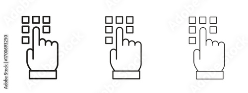 Keypad icon Illustration Eps10. Line with editable stroke