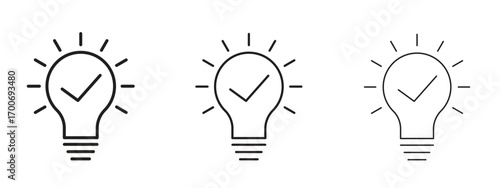 Idea icon Illustration Eps10. Line with editable stroke