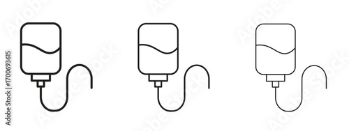 IV bag icon Illustration Eps10. Line with editable stroke