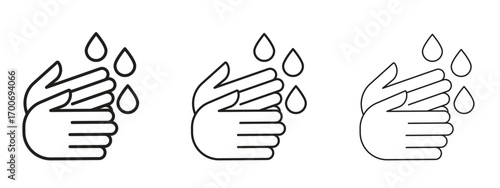 Handwashing icon Illustration Eps10. Line with editable stroke