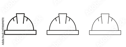 Hard hat icon Illustration Eps10. Line with editable stroke