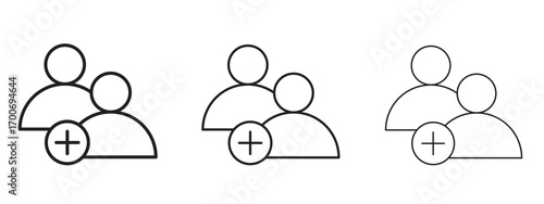 Follower icon Illustration Eps10. Line with editable stroke