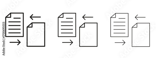File transfer icon Illustration Eps10. Line with editable stroke