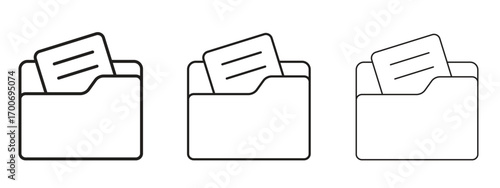 File icon Illustration Eps10. Line with editable stroke