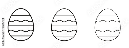 Easter egg icon Illustration Eps10. Line with editable stroke