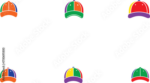 Colorful baseball caps hats headwear