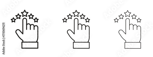 Customer feedback icon Illustration Eps10. Line with editable stroke