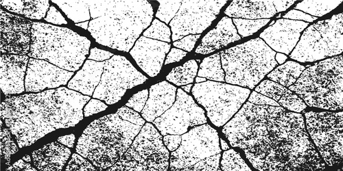 Dry, cracked soil patterns on arid earth reveal a parched landscape affected by drought
