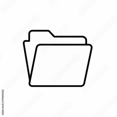 Clean, minimalist icon representing a file folder for organization and data storage.