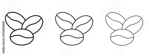 Coffee Bean icon Illustration Eps10. Line with editable stroke