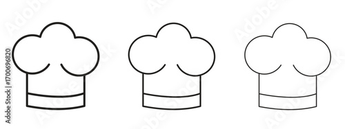 Chef hat icon Illustration Eps10. Line with editable stroke