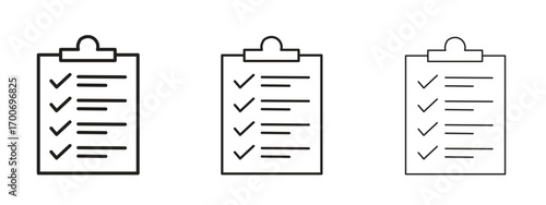 Checklist icon Illustration Eps10. Line with editable stroke