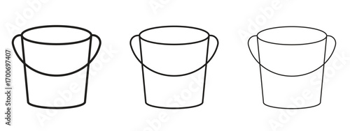 Bucket icon Illustration Eps10. Line with editable stroke