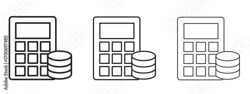 Budget icon Illustration Eps10. Line with editable stroke