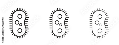 Bacteria icon Illustration Eps10. Line with editable stroke