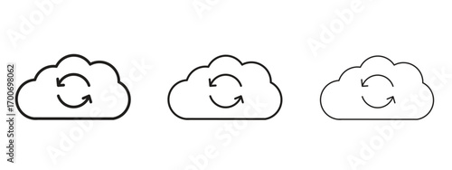 Backup icon Illustration Eps10. Line with editable stroke