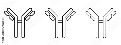 Antibody icon Illustration Eps10. Line with editable stroke