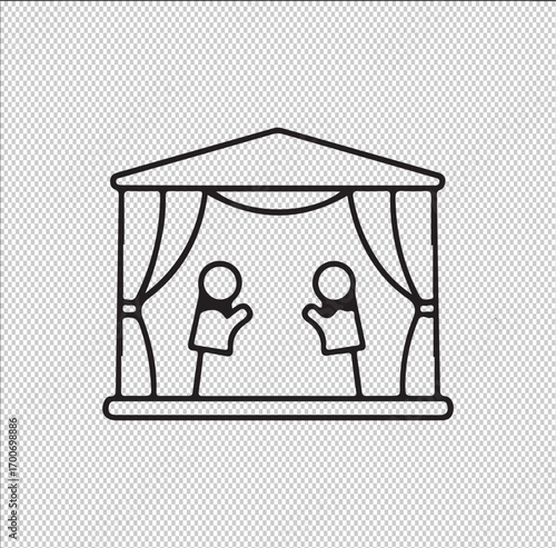Puppet Show Icon on transparent background