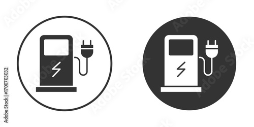Charging station icon clipart flat designs. illustration vectors