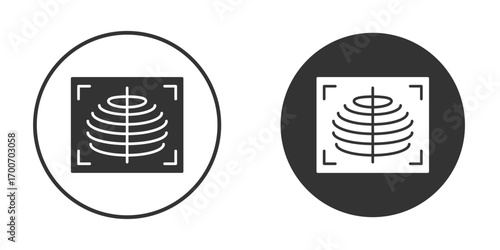 X-ray scan icon clipart flat designs. illustration vectors