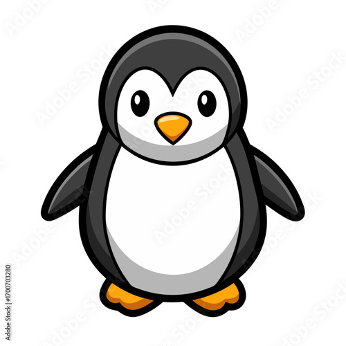 Cute cartoon penguin illustration vector drawing for kids children animal antarctic wildlife design