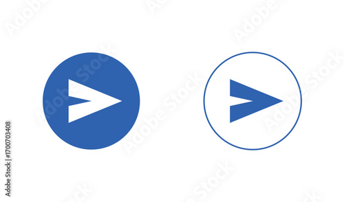 Two Send Message Icons in Blue and White on transparent background Free Download Two Send Message Icons in Blue and White on transparent background - GFXLoad