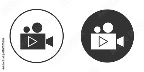 Video camera icon clipart flat designs. illustration vectors