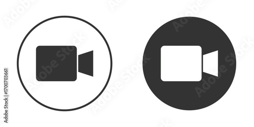 Video call icon clipart flat designs. illustration vectors