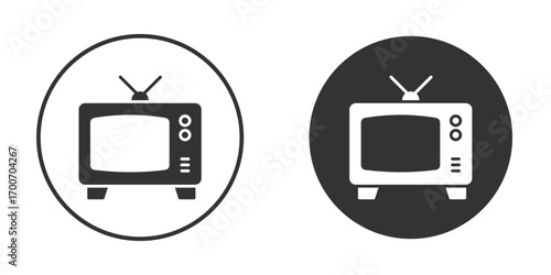 Television icon clipart flat designs. illustration vectors
