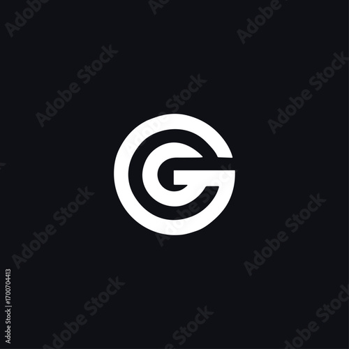 Abstract G letter, brand mark icon logo flat vector design