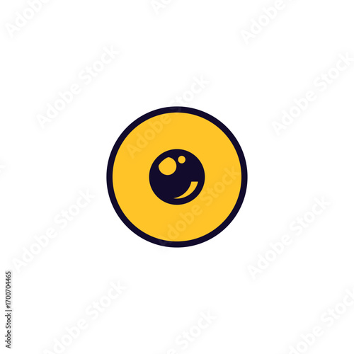 Camera lens icon logo flat vector design