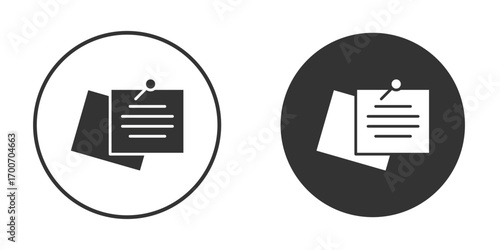 Sticky note icon clipart flat designs. illustration vectors
