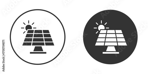Solar panel icon clipart flat designs. illustration vectors