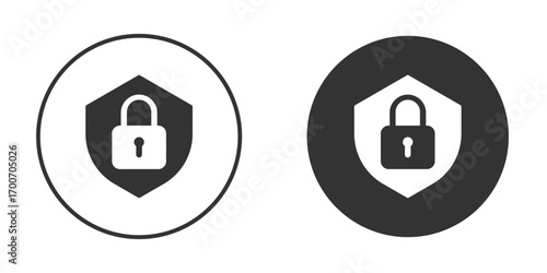 Shield lock icon clipart flat designs. illustration vectors