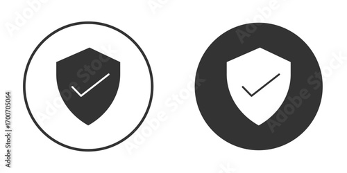 Shield check mark icon clipart flat designs. illustration vectors
