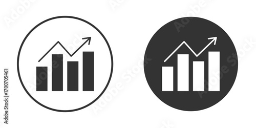 Sales growth icon clipart flat designs. illustration vectors