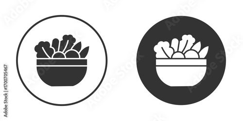 Salad icon clipart flat designs. illustration vectors